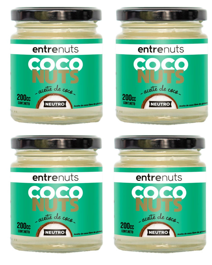 Aceite Coco Entre Nuts Neutro x 200cc. CAJA X 16 U.