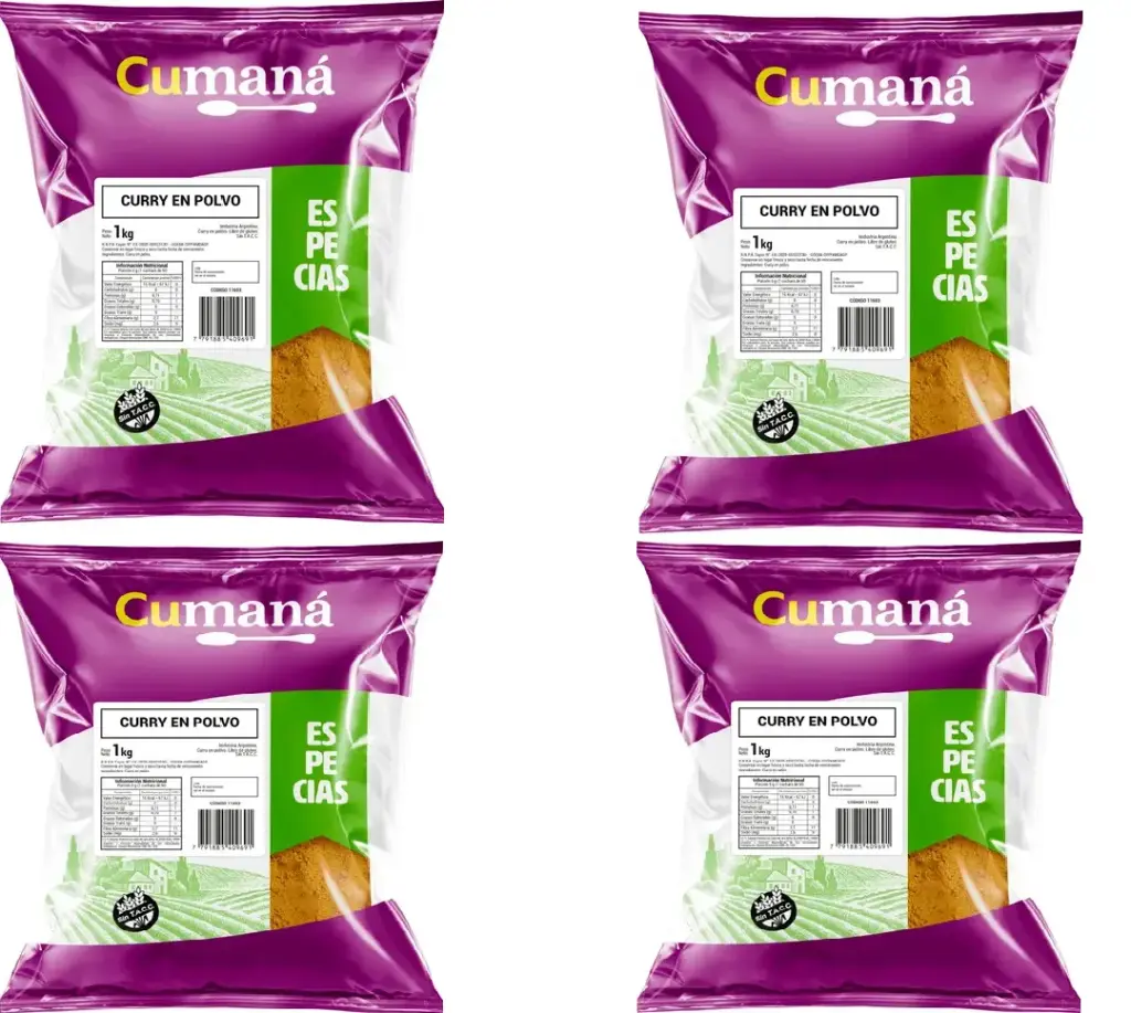 Curry Cumana en Polvo x 1kg. CAJA X 10kg.