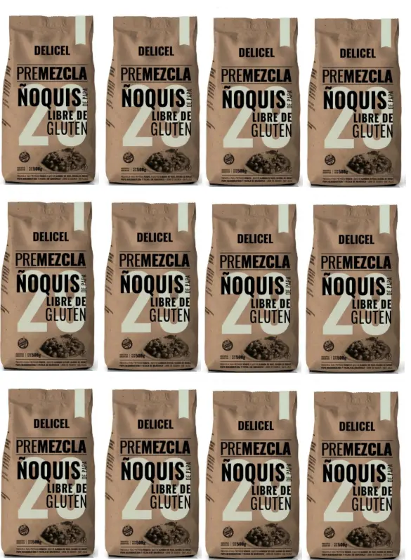 Premezcla Delicel Ñoquis de papa x 500g. CAJA X 12 U.