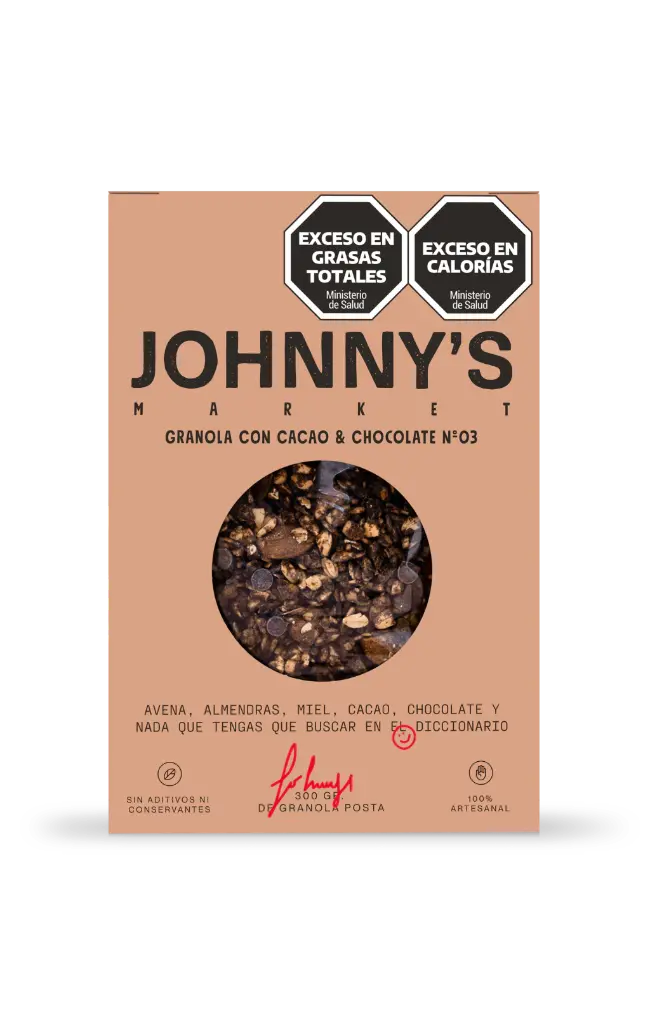 Granola Johnny'S Market Chocolate 300g. CAJA X 10 U.