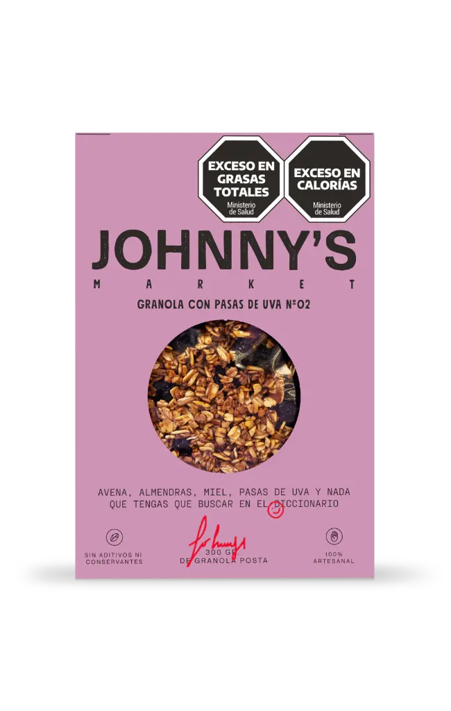 Granola Johnny'S Market Pasas 300g. CAJA X 10 U.