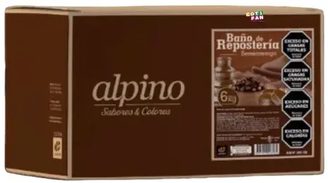 Chocolate Moldeo Alpino Baño Repostero Semi. x 1kg. CAJA X 6 U.