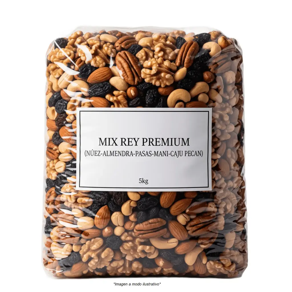 Mix Rey Premium 5kg.(Nuez-Alm-Pasas-Mani-Caju)