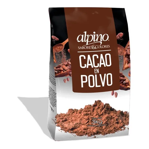 Cacao en Polvo Alpino amargo BOLSA X 3kg.