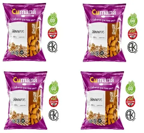 Almendras Cumana Flow Pack x 250g. CAJA X 10 U.