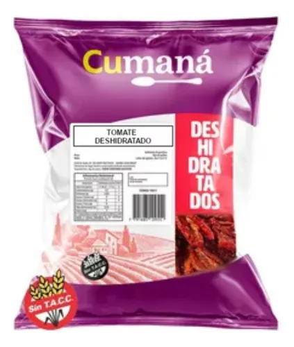 Tomates Deshidratados Cumana x 500g. CAJA X 10 U.