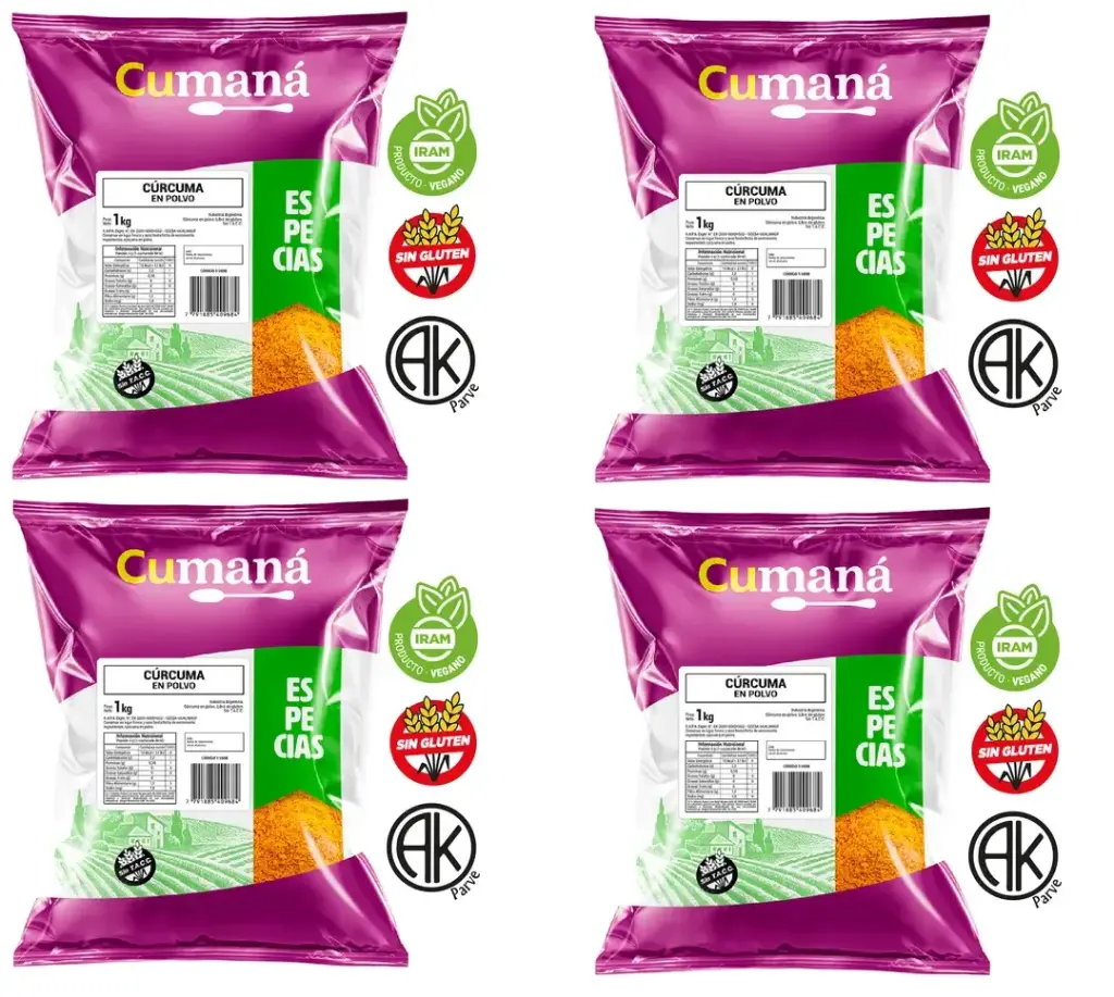 Curcuma Cumana en Polvo x 1kg. CAJA X 10kg.