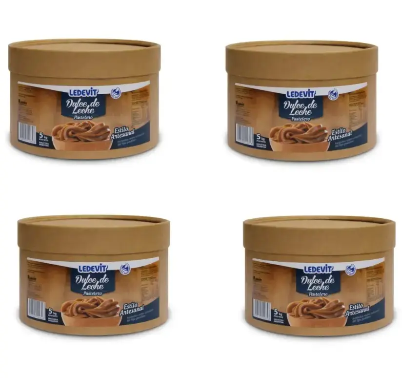 Dulce de Leche Ledevit Cuñete x 5kg. CAJA X 4 U.