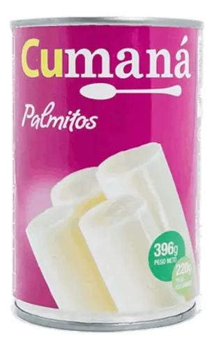 Palmitos Cumana Enteros x 396g. CAJA X 24 U.