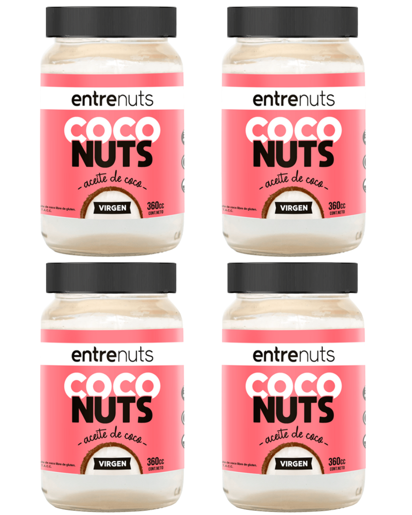 Aceite Coco Entre Nuts Virgen x 360cc. CAJA X 12 U.