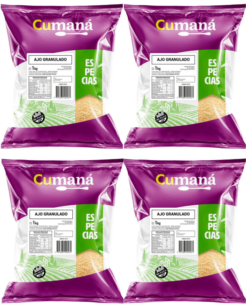 Ajo Cumana Granulado x 1kg. CAJA X 10kg.