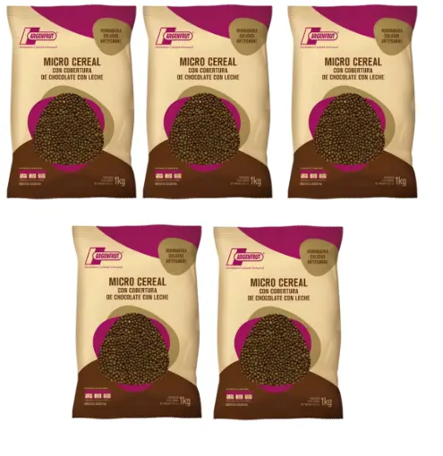 Chocolate Argenfrut MICROCER. C/ Cob. Cho. LECHE x 1kg. CAJA X 5 U.