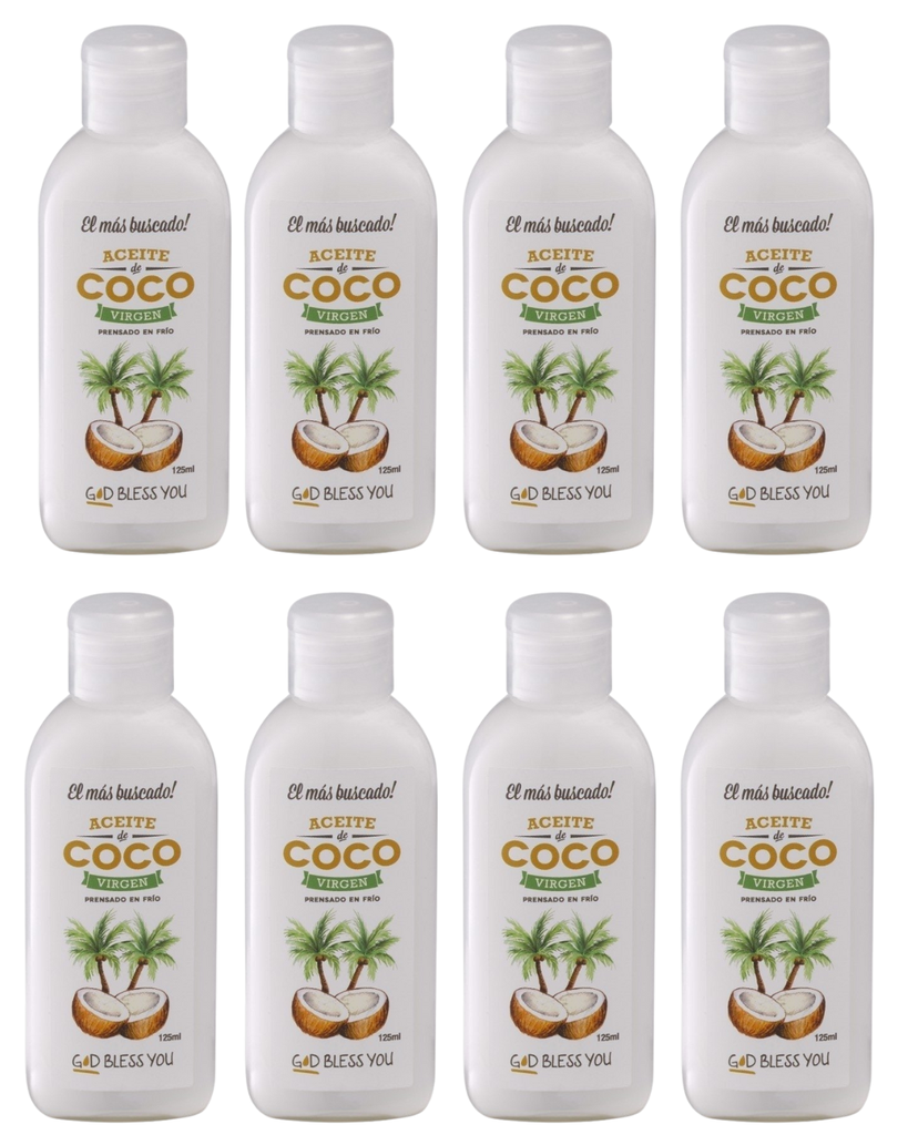 Aceite Coco God Bless You Neutro x 125mL. CAJA X 24 U.