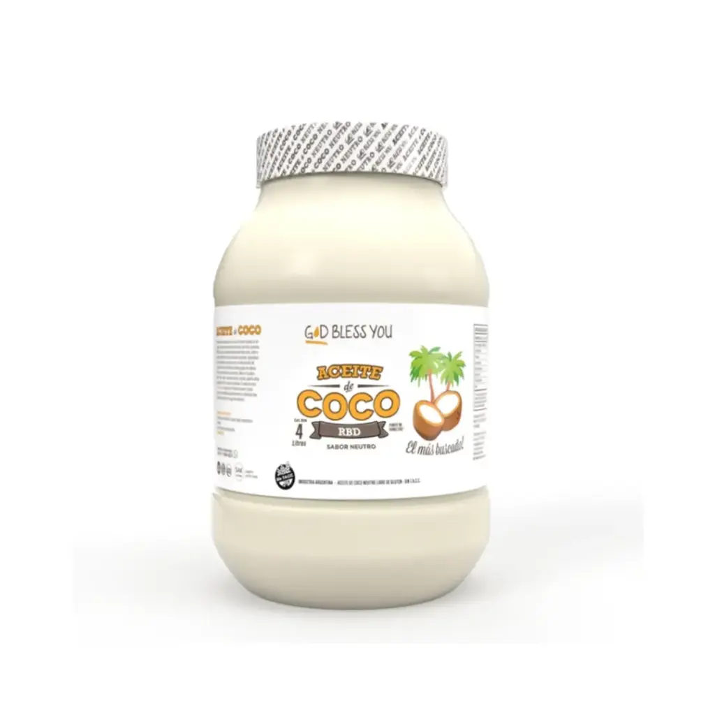 Aceite Coco God Bless You Neutro x 500mL. CAJA X 12 U.