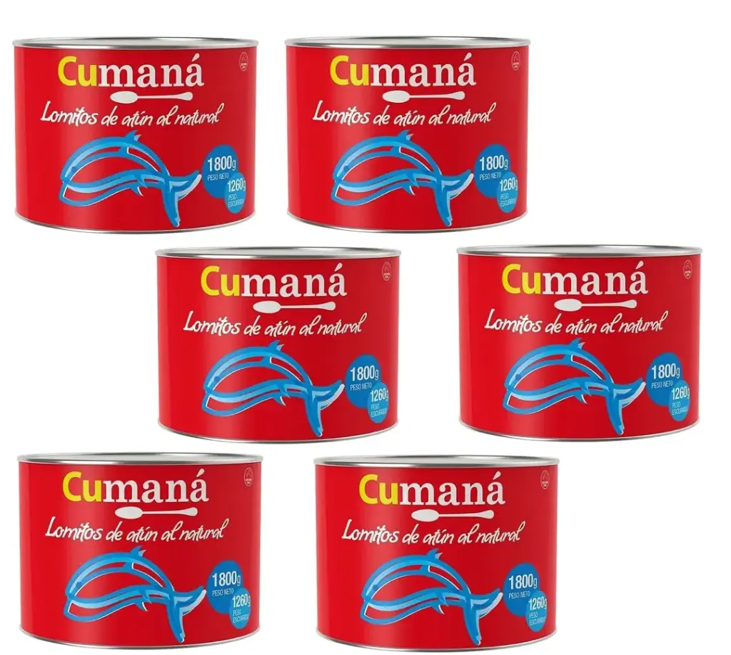 Atun Cumana Lom. Natural x 1.8kg. CAJA X 6 U.