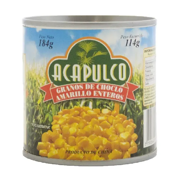 Choclo Acapulco Entero Grano Amarillo x 800g.