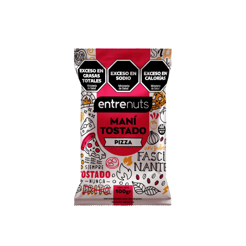 Mani Entre Nuts Tostado Pizza x 100g.