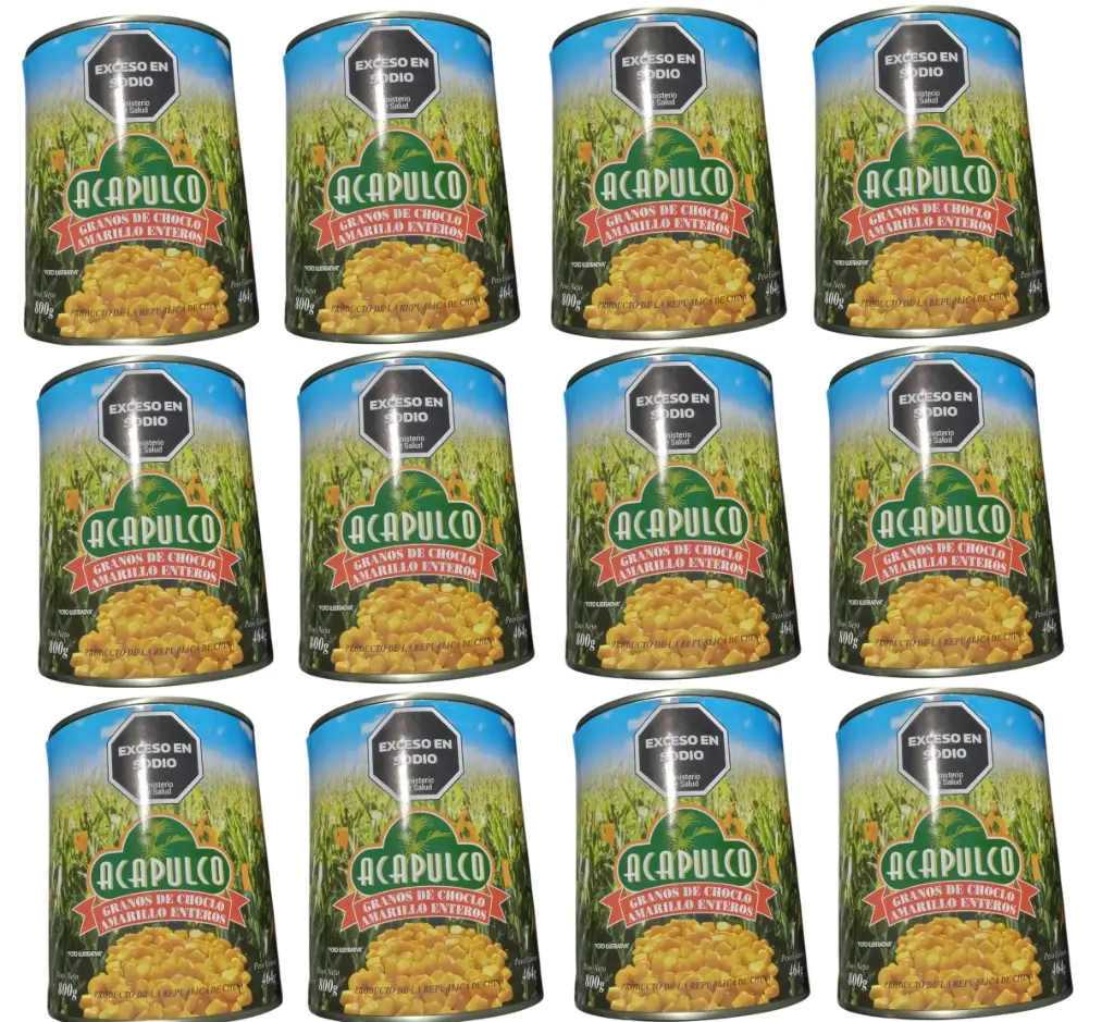 Choclo Acapulco Entero Grano Amarillo x 800g. CAJA X 12 U.