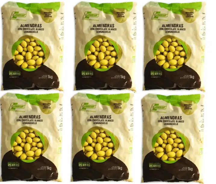 Chocolate Argenfrut ALMENDRAS Chocolate Lemonchelo x 1kg. CAJA X 6 U.