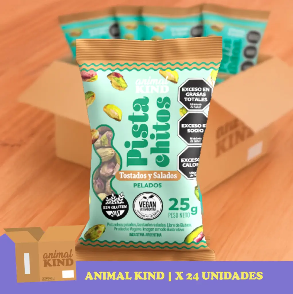 Snack Animal Kind Pistacho Pelados x 25g. CAJA X 24 U.