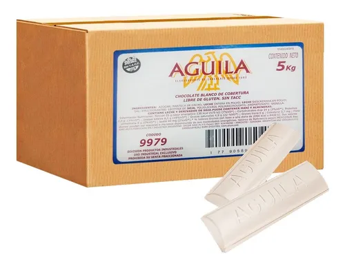 [2988] Chocolate Aguila Taza Tableteado Blanco CAJA X 5kg. 