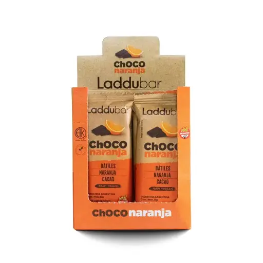 [2998] Barra Laddubar Chocolate Naranja x 30g. CAJA X 12 U.