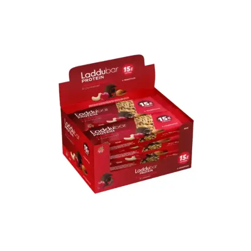[3002] Barra Laddubar Protein Frutos Secos Cranberries x 60g. CAJA X 10 U.