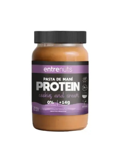 [3103] Pasta Mani Entre Nuts Proteica Cookies and Cream x 370g. unidad