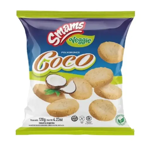 [1687] Galletitas Smams Polvorones de Coco Veggie x 120g.