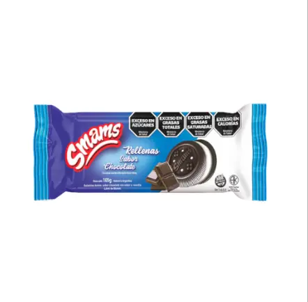 [1676] Galletitas Smams Rellenas de Vainilla (Chocolate) x 105g.