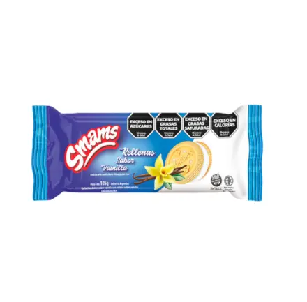 [1675] Galletitas Smams Rellenas de Vainilla x 105g.