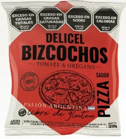 [2554] Galletitas Delicel Bizcochos Salados Pizza x 180g.