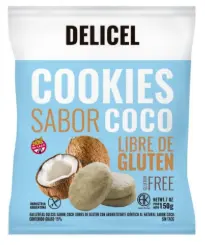 [1461] Galletitas Delicel Cookies Sabor Coco x 150g.