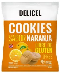 [1467] Galletitas Delicel Cookies Sabor Naranja x 200g.