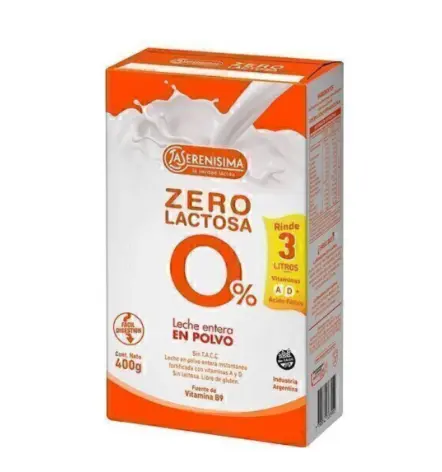 [1963] Leche en Polvo La Serenisima 0% lactosa x 400g.