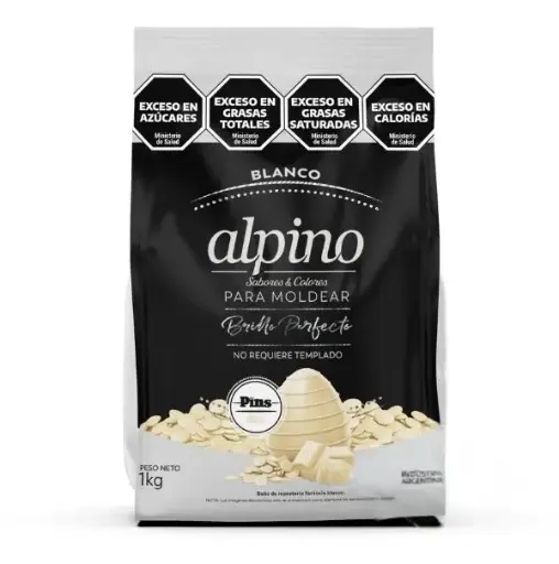[1746] Chocolate Moldeo Alpino blanco pins x 1kg.