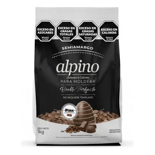 [1745] Chocolate Moldeo Alpino semiamargo pins x 1kg.