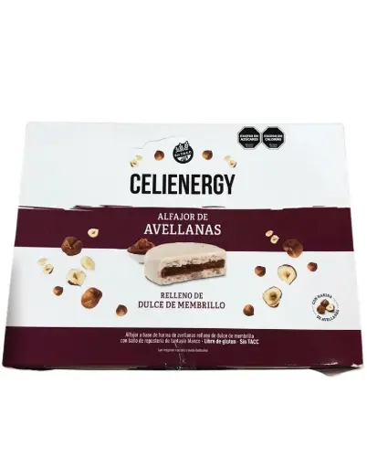 [2355] Alfajor Celienergy Avellana Blanco x 50g. CAJA X 12 U.