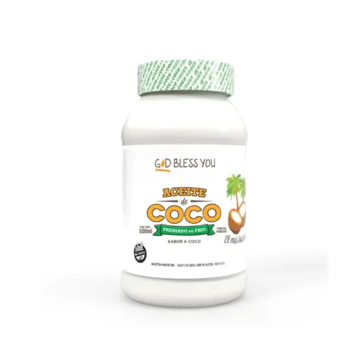 [1025] Aceite Coco God Bless You Virgen x 500mL.