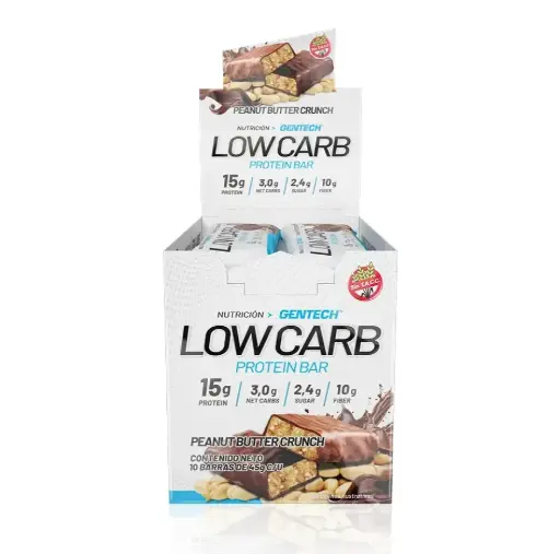 [2338] Barra Gentech Low Carb Peanut Butter x 10 U.