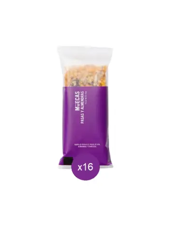[2343] Barra Muecas Pasas de uva & Almendras CAJA X 16 U.