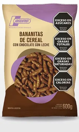 [2786] Chocolate Argenfrut BANANITA Cer. C/ Cho. LECHE x 600g.