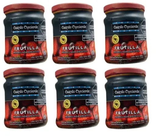 [2470] Mermelada Cuarto Creciente C/Stevia Frutilla x 280g. PACK X 6 U.