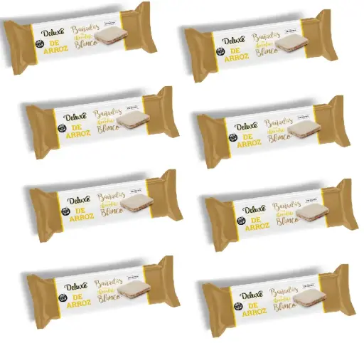 [2106] Galletas Deluxe Bañada Chocolate Blanco 108g. CAJA X 12U.