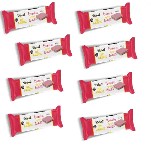 [2109] Galletas Deluxe Bañada Yoghurt Frutilla 108g. CAJA X 12U.