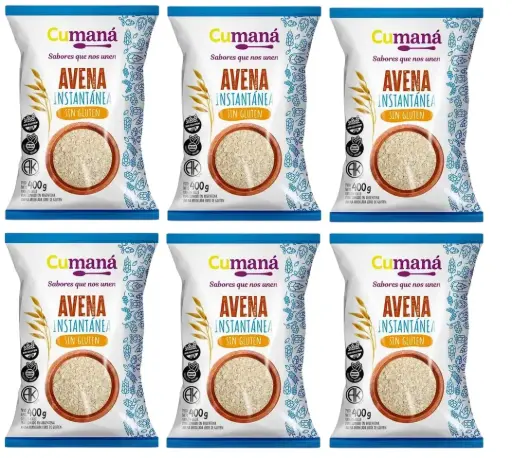 [2640] Avena Arrollada Cumana Instantanea x 400g. CAJA X 10 U.