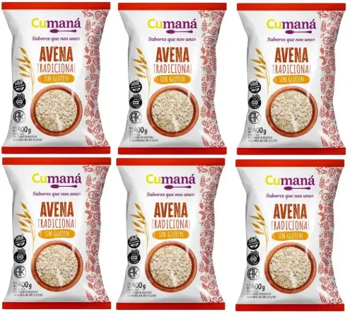 [2642] Avena Arrollada Cumana Tradicional x 400g. CAJA X 10 U.