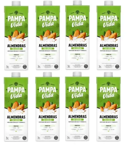 [2316] Leche Vegetal Pampa vida de Almendra (Sin/Azucar) X CAJA 8 U.