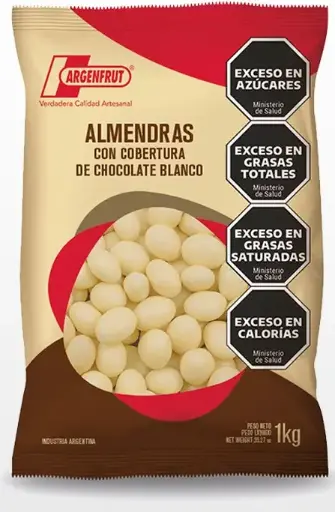 [2765] Chocolate Argenfrut ALMENDRAS Cob. Cho. BLANCO x 1kg.