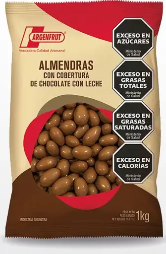 [2763] Chocolate Argenfrut ALMENDRAS Cob. Cho. LECHE x 1kg.